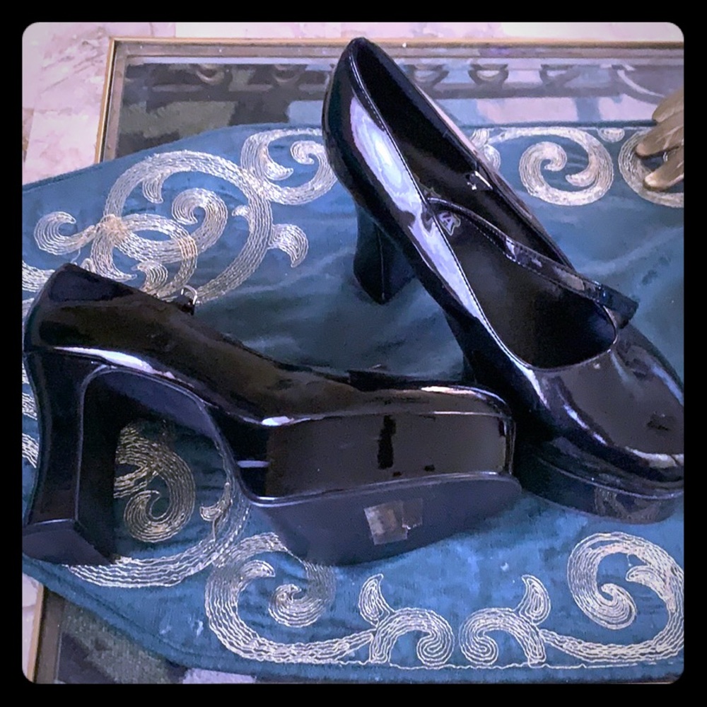 Black Patent Leather Costume Heels